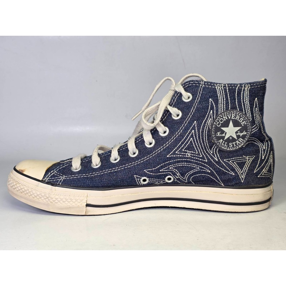 Converse Chuck Taylor All‎ Star Men's Sneakers Size 11 Women's 13 Navy Denim Y2K - Picture 6 of 15